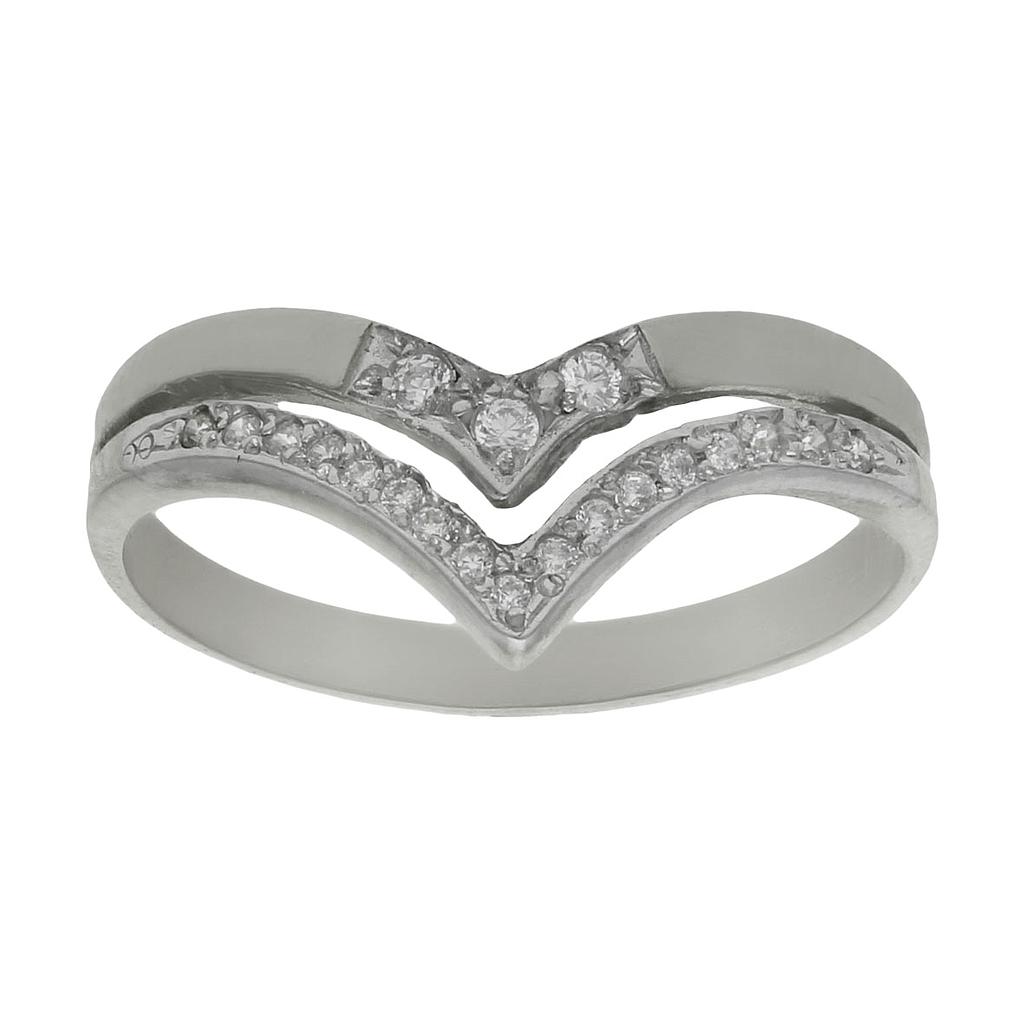 Sortija oro blanco 18kl diamantes