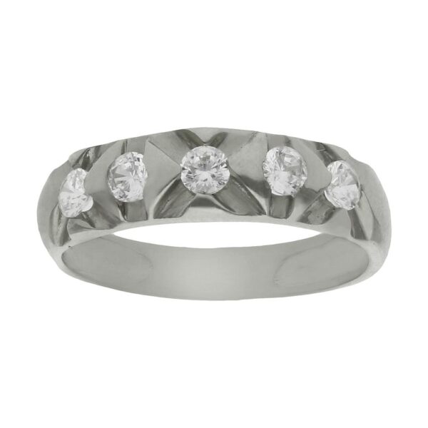 Sortija oro blanco 18kl diamantes