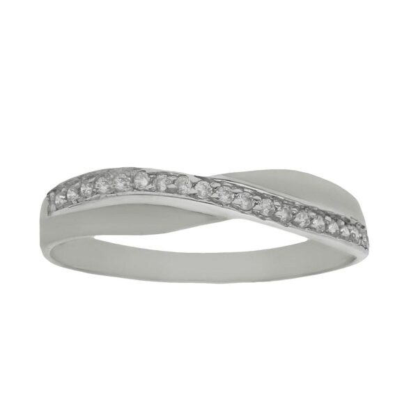 Sortija oro blanco 18kl diamantes