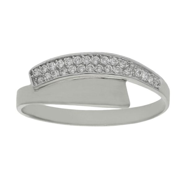 Sortija oro blanco 18kl diamantes