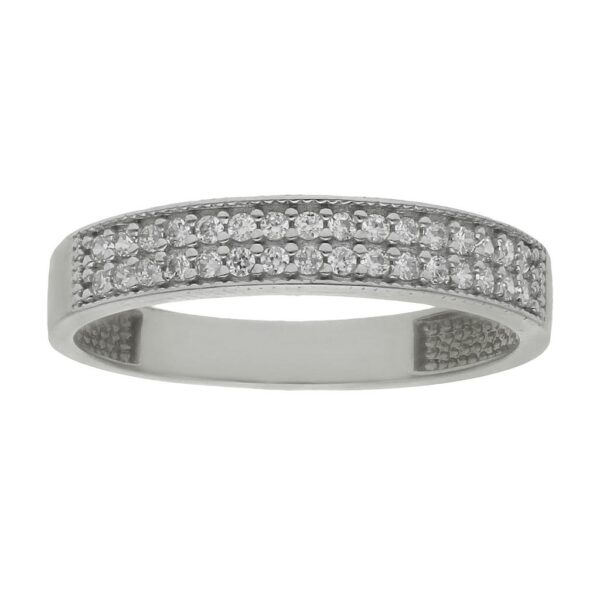Sortija oro blanco 18kl diamantes