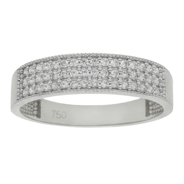 Sortija oro blanco 18kl diamantes