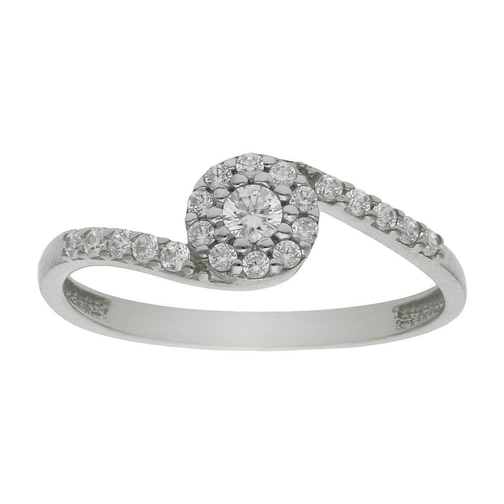 Sortija oro blanco 18kl diamante