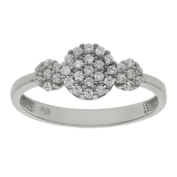Sortija oro blanco 18kl diamantes