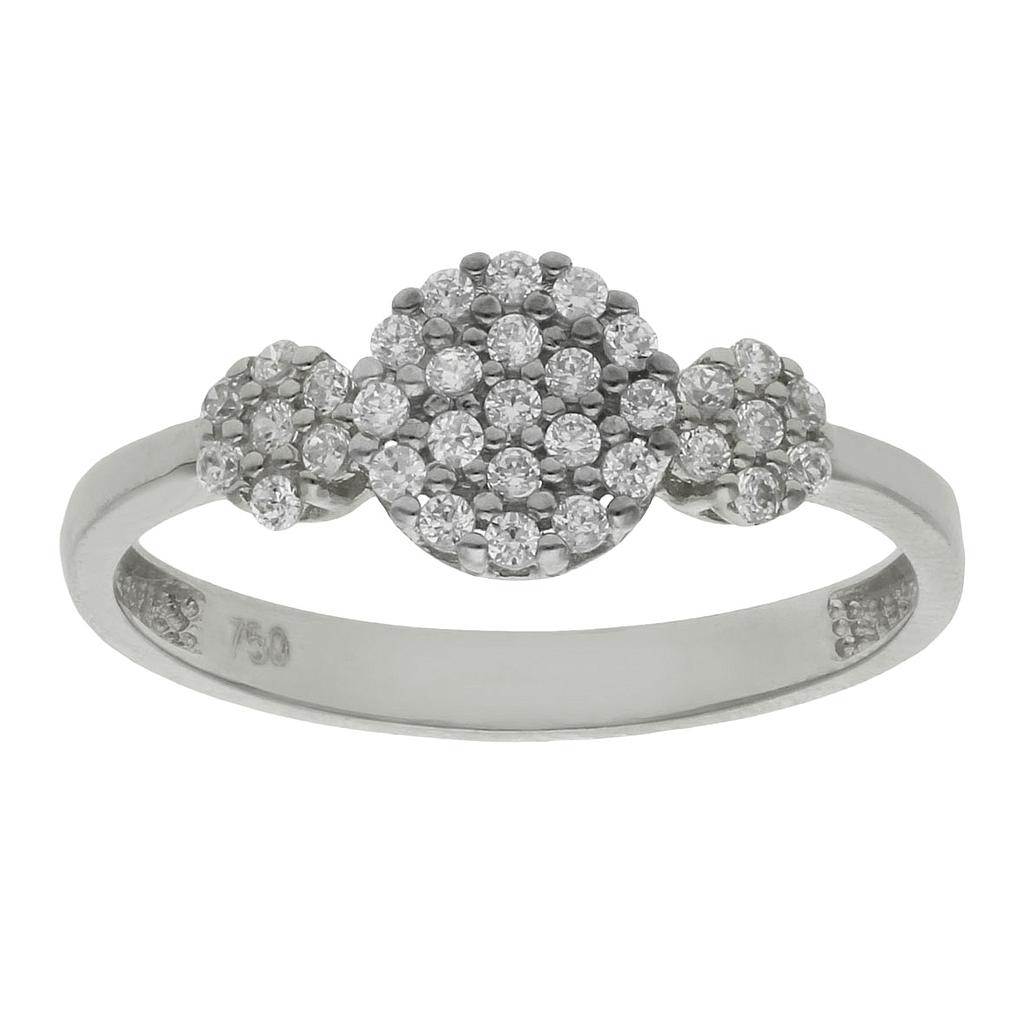 Sortija oro blanco 18kl diamantes