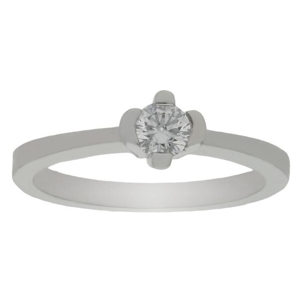 Sortija oro blanco 18kl diamante