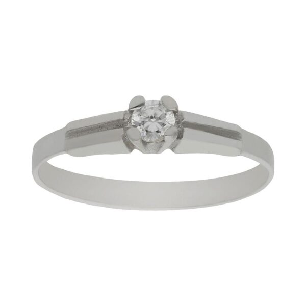 Sortija oro blanco 18kl diamante