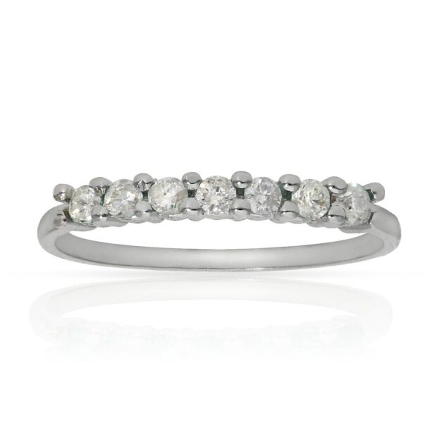 Sortija oro blanco 18kl diamantes