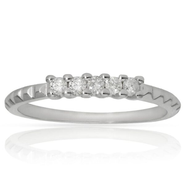 Sortija oro blanco 18kl diamantes