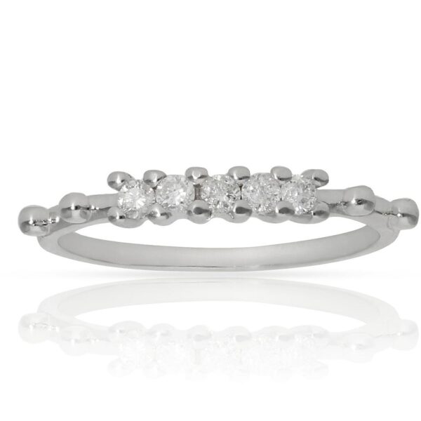 Sortija oro blanco 18kl diamantes