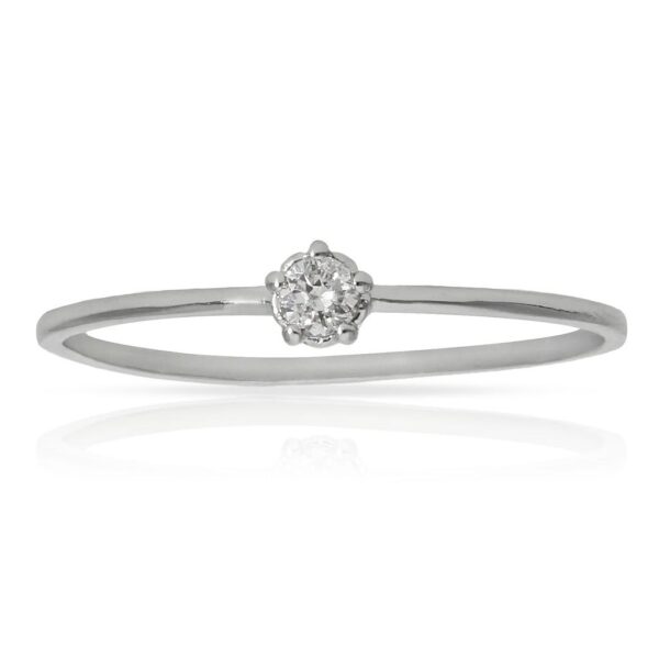 Sortija oro blanco 18kl diamante