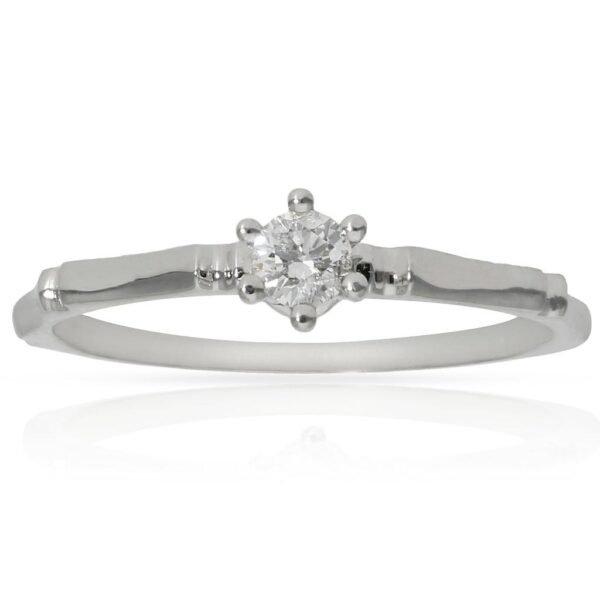 Sortija oro blanco 18kl diamante