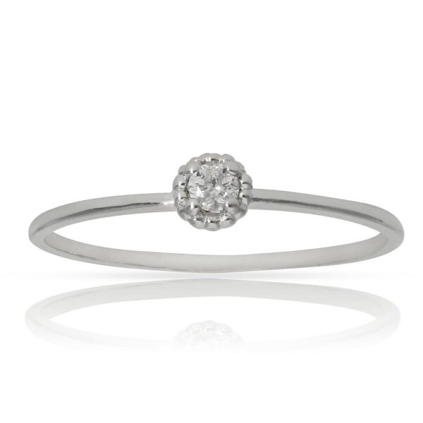 Sortija oro blanco 18kl diamante