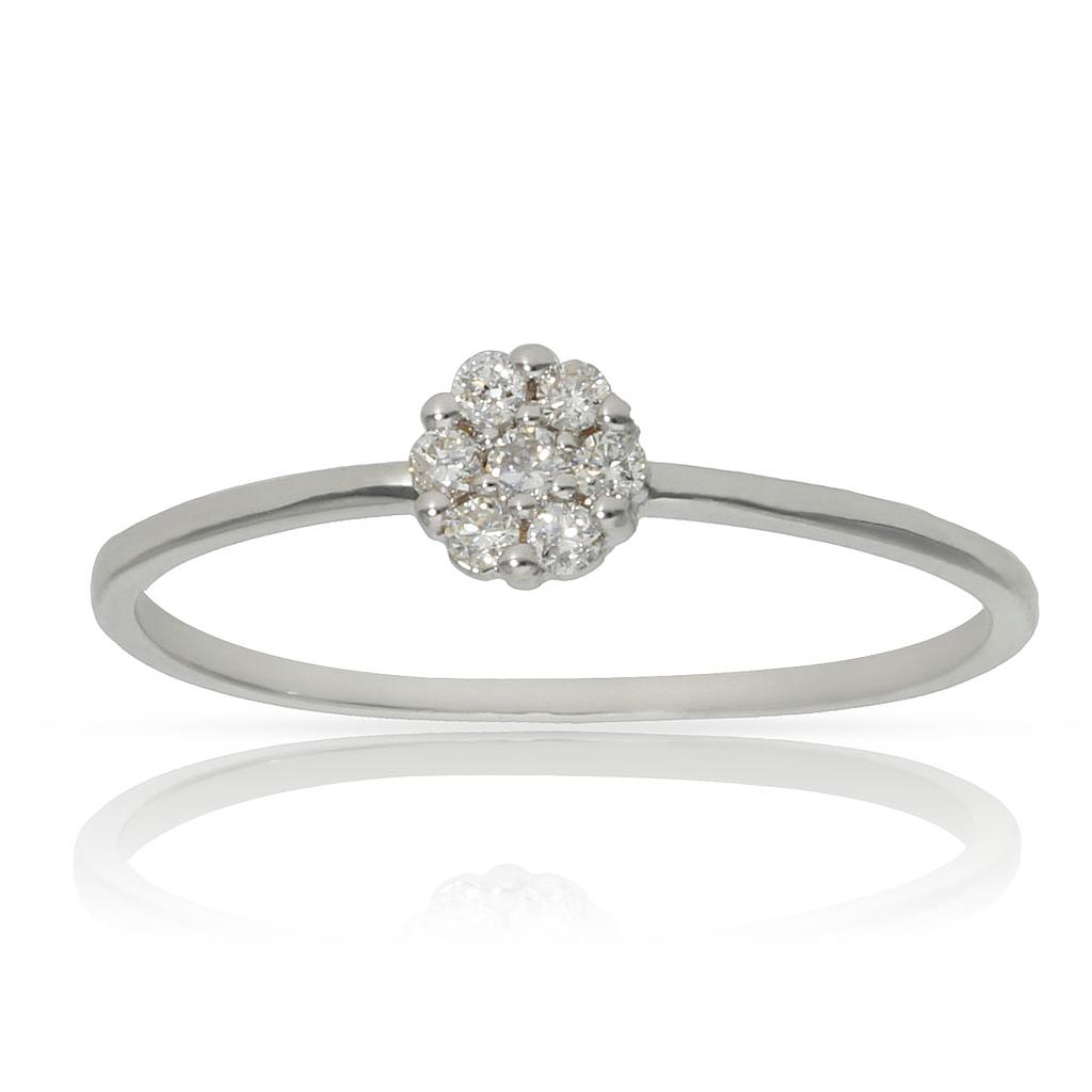 Sortija oro blanco 18kl diamantes