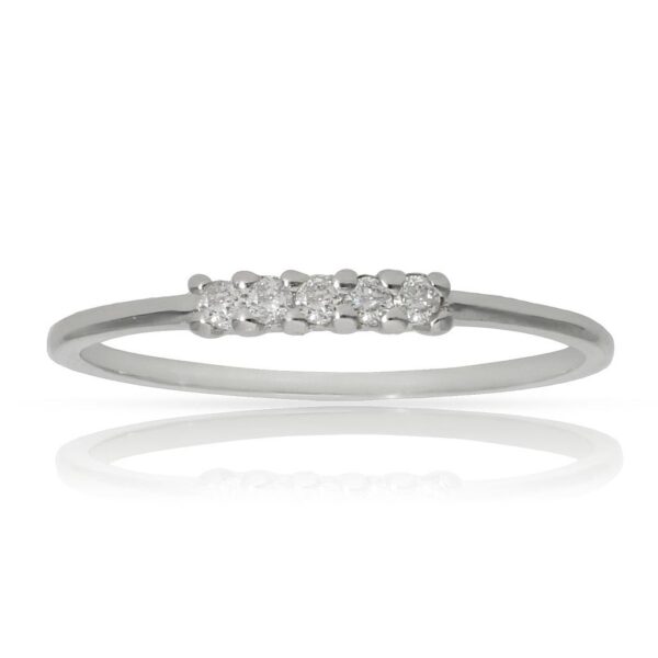 Sortija oro blanco 18kl diamantes