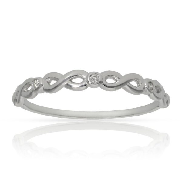 Sortija oro blanco 18kl diamantes infinitos - agotado temporalmente