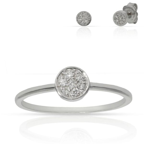 Sortija oro blanco 18kl diamantes