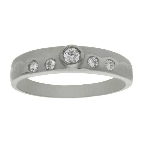 Sortija oro blanco 18kl diamantes