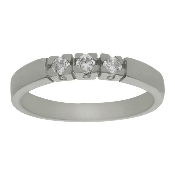 Sortija oro blanco 18kl diamantes