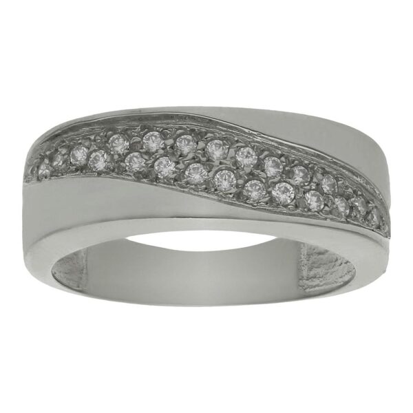 Sortija oro blanco 18kl diamantes