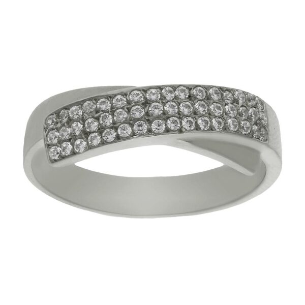 Sortija oro blanco 18kl diamantes