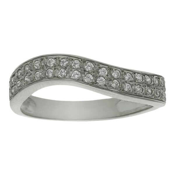 Sortija oro blanco 18kl diamantes