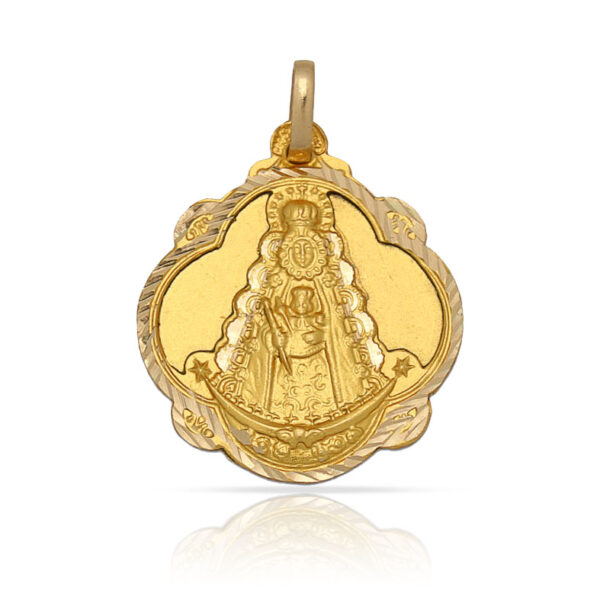 Medalla oro 18kl v. Del rocio- 20x23mm