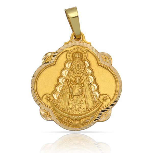 Medalla oro 18kl v. Del rocio- 24x27mm