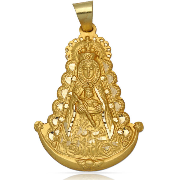 Medalla oro 18kl v. Del rocio - 38x53mm