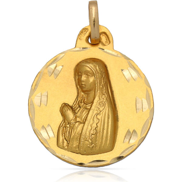 Medalla oro 18kl. V. De fatima - 19mm