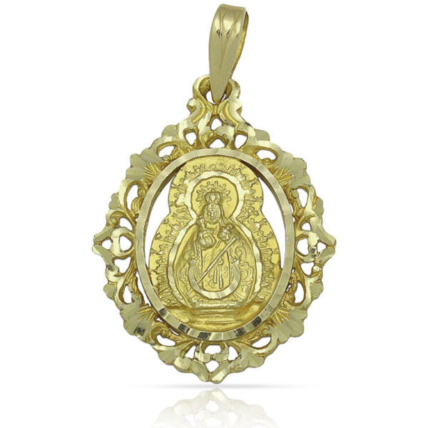 Medalla oro 18kl v.de la fuensanta-21x27mm