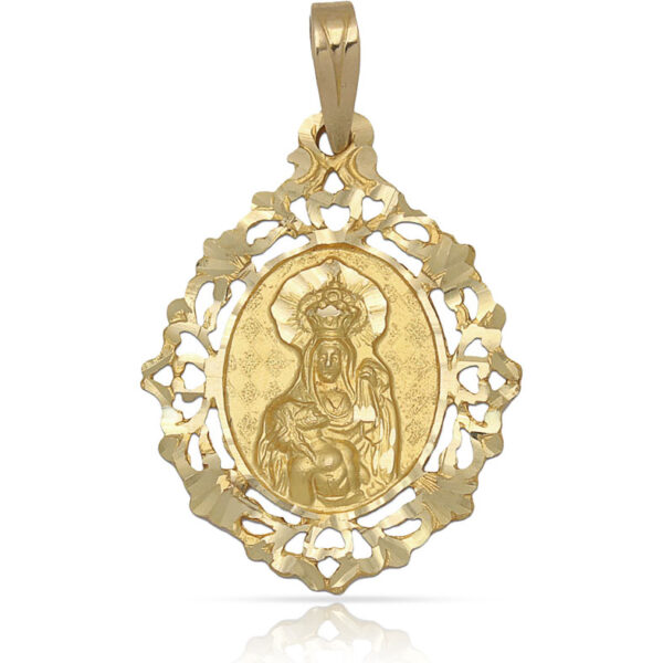 Medalla oro 18kl v. De la piedad - 22x30mm