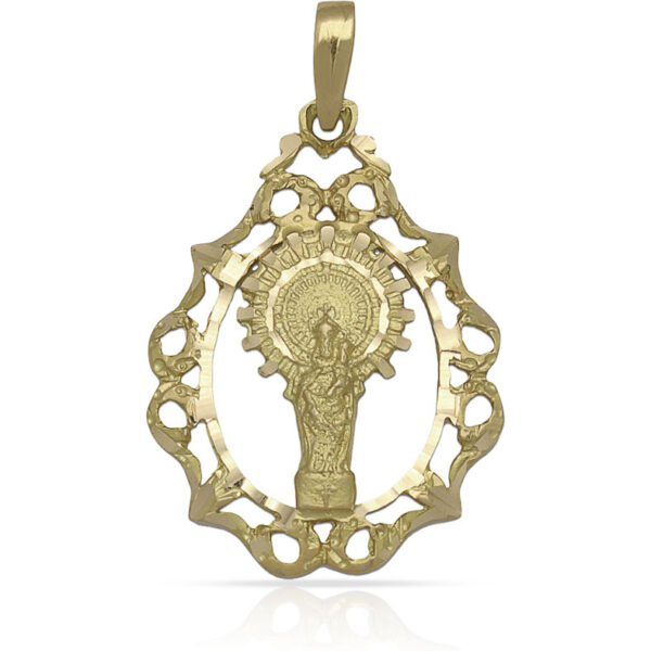 Medalla oro 18kl v. Del pilar - 23x32mm