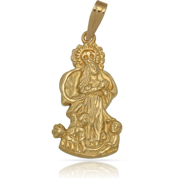 Medalla oro 18kl v. De la asuncion - 15x28mm