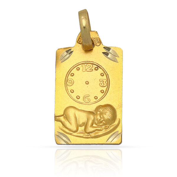 Medalla oro 18kl reloj - 11x16mm