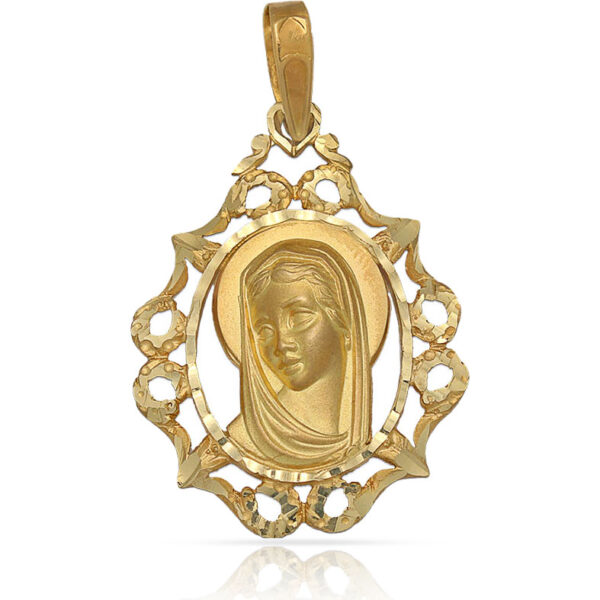 Medalla oro 18kl v. Niña - 25x34mm