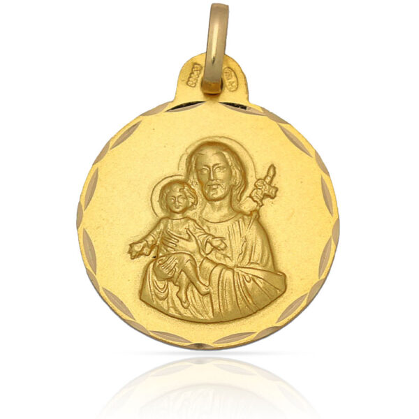 Medalla oro 18kl san jose - 19mm