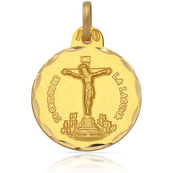 Medalla oro 18kl c. De la laguna - 21mm