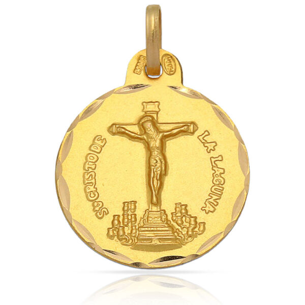 Medalla oro 18kl c. De la laguna - 19mm