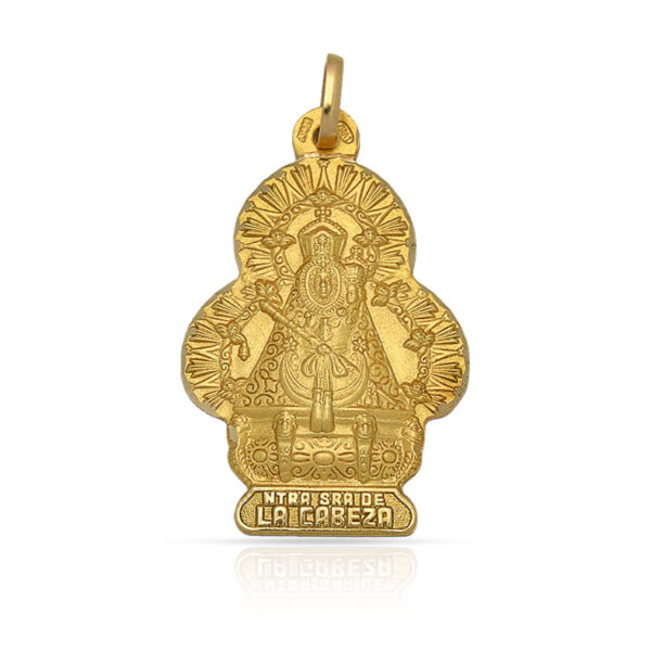 Medalla oro 18kl v.de la cabeza - 15x24mm
