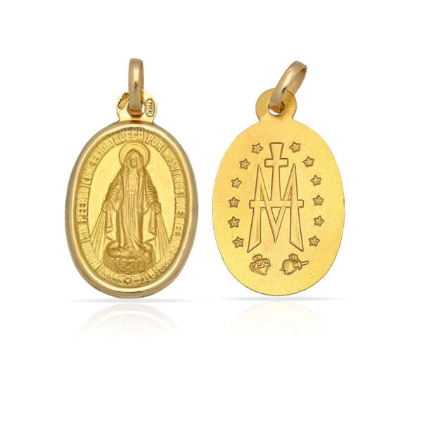 Medalla oro 18kl v. Milagrosa - 11x18mm