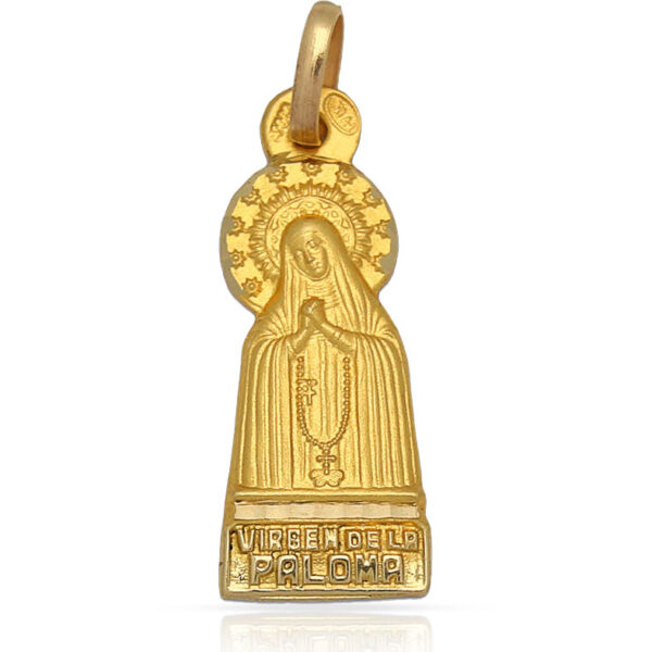 Medalla oro 18kl v. De la paloma -12x29mm