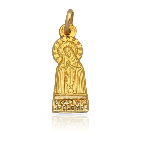 Medalla oro 18kl v. De la paloma - 10x24mm