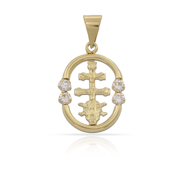 Cruz oro 18 kl de caravaca - 13x19mm