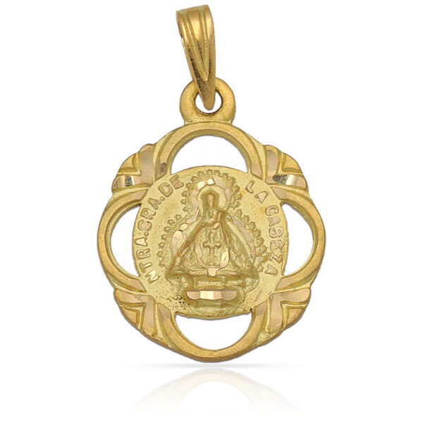 Medalla oro 18kl v.de la cabeza- 19x24mm