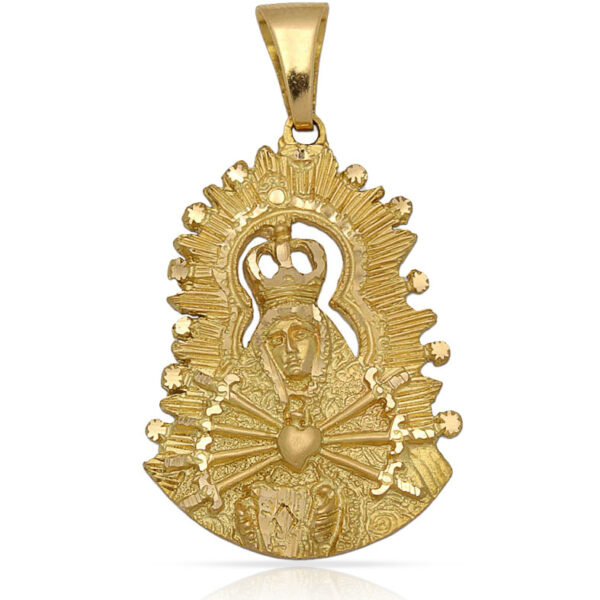 Medalla oro 18kl v. De los dolores - 23x34mm