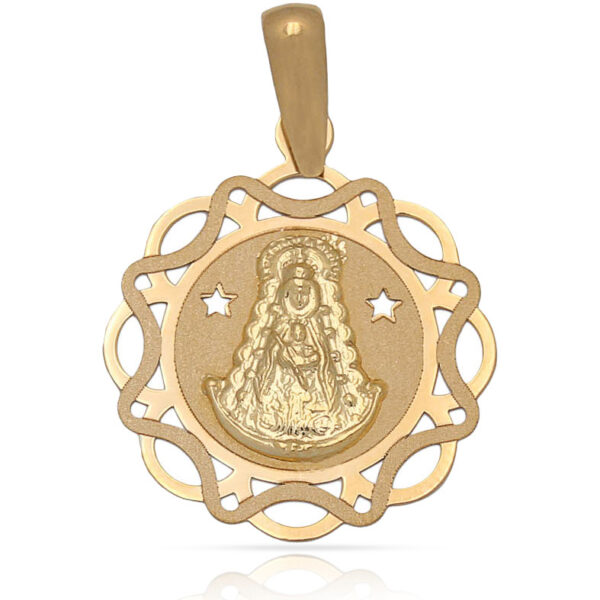Medalla oro 18kl v. Del rocio - 20x23mm