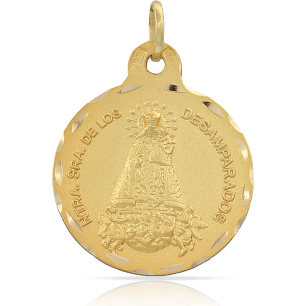 Medalla oro 18kl v. De los desamparados - 21mm