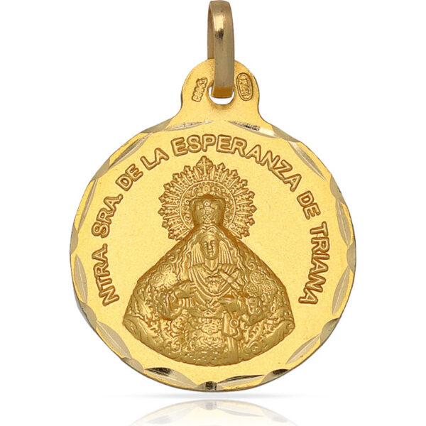 Medalla oro 18kl v. Esperanza triana - 21mm