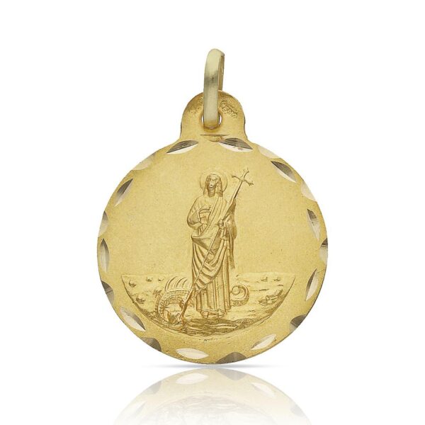 Medalla oro 18kl santa marta - 21mm